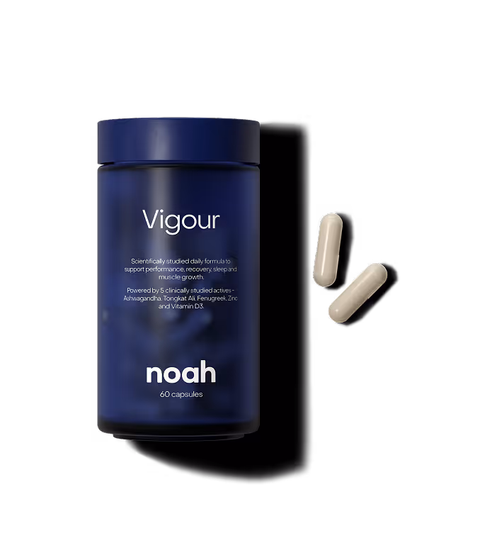Noah Vigour testosterone supplement jar top view
